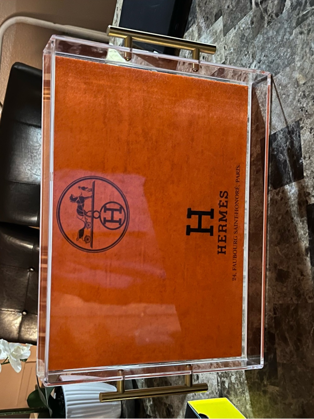Orange Acrylic Display Box - Designer Home Accent